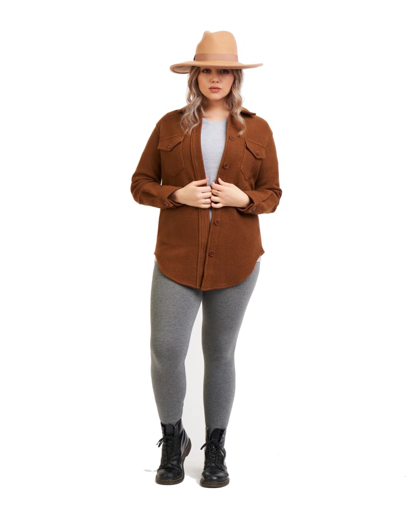 Plus size model wearing Kennedy Work Jacket by Dex Plus | Dia&Co | dia_product_style_image_id:168503